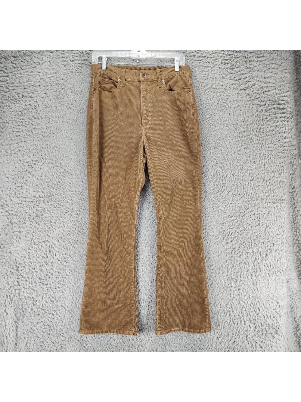Uniqlo Pants Womens 8 Brown Stretch High Rise Corduroy Bootcut